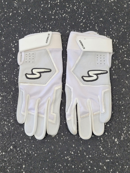 Vist Large View of Product Image Which is Used Stinger BB/SB Batting Gloves White MD
