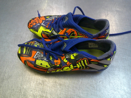 Vist Large View of Product Image Which is Used Adidas Soccer Cleats Navy Blue Senior 5.5