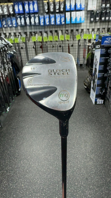 Vist Large View of Product Image Which is Used MG Golf BLACK STEEL Mens Fairway Wood RH 3 Wood