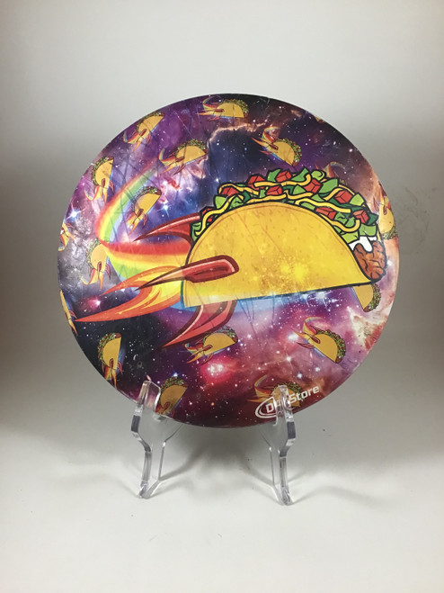 Vist Large View of Product Image Which is Used Discraft FULLCOLOR BUZZZ Disc Golf Mid Range Black 177g