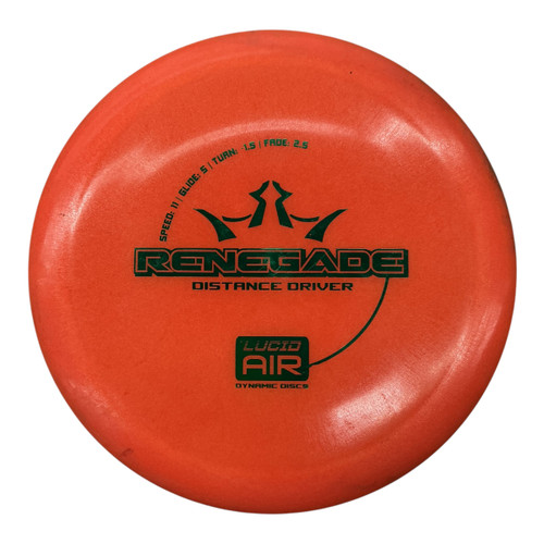 Vist Large View of Product Image Which is Used Dynamic Discs LUCID AIR RENEGADE Disc Golf Driver Orange 159g
