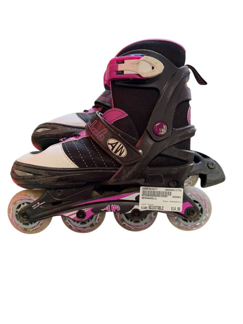 Vist Large View of Product Image Which is Used AEROWHEELS Junior Rec Fitness Skates Black Adjustable