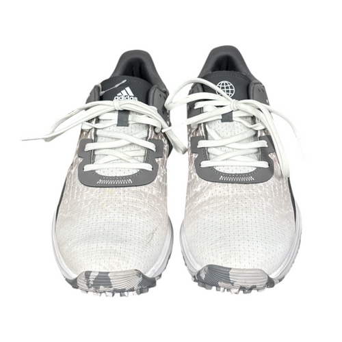 Vist Large View of Product Image Which is Used Adidas Mens Golf Shoes White Senior 10