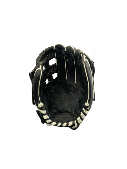Vist Large View of Product Image Which is Used Wilson A500 BB/SB Glove RH Throw Black 10 1/2"