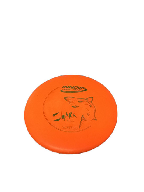Vist Large View of Product Image Which is Used Innova DX SHARK Disc Golf Mid Range Orange