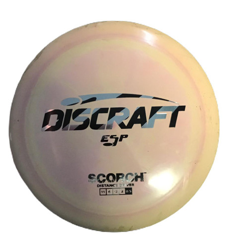 Vist Large View of Product Image Which is Used Discraft ESP SCORCH Disc Golf Driver Almond