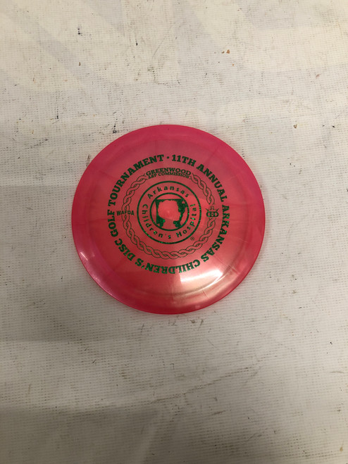 Vist Large View of Product Image Which is Used Dynamic Discs 11TH ANNUAL ARKANSAS CHILDRENS Disc Golf Driver Pink