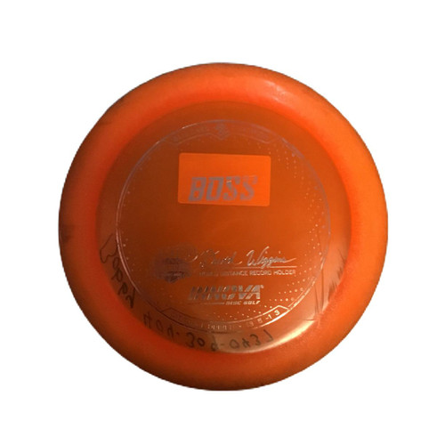 Vist Large View of Product Image Which is Used Innova CHAMPION BOSS Disc Golf Driver Orange