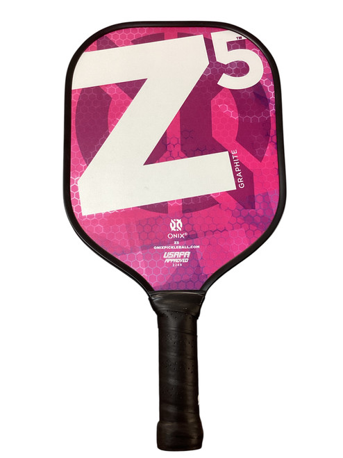 Vist Large View of Product Image Which is Used Onix Z5 GRAPHITE Pickleball Racquet Black