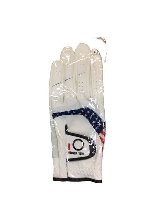 Vist Large View of Product Image Which is Used Mens Golf Glove White M/L