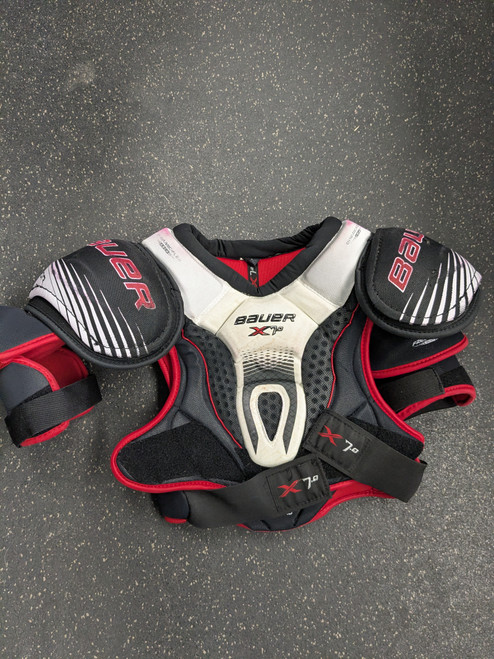 Vist Large View of Product Image Which is Used Bauer VAPOR X 7.0 Senior Shoulder Pads LG