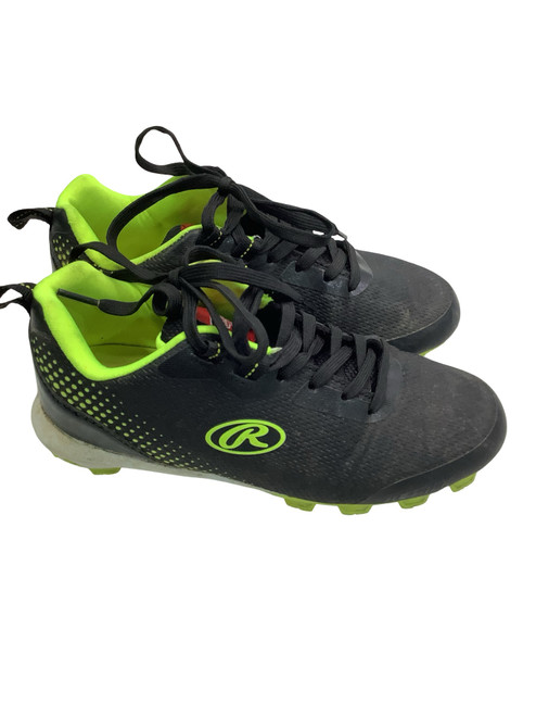 Vist Large View of Product Image Which is Used Rawlings BASEBALL CLEATS BB/SB Cleats Neon Green Junior 03