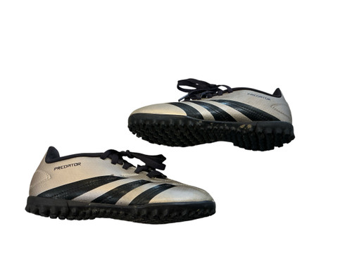 Vist Large View of Product Image Which is Used Adidas PREDATOR Soccer Indoor Shoes Grey Youth 13.0