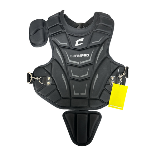 Vist Large View of Product Image Which is Used Champro CP104B Catchers Chest Protector Black Youth