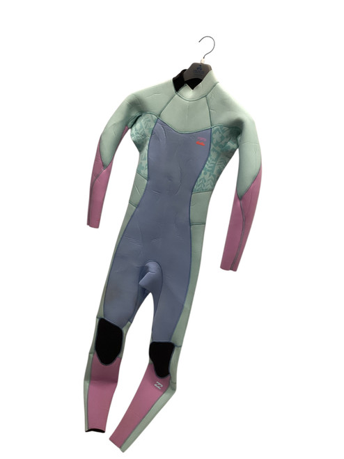 Vist Large View of Product Image Which is Used Billabong SYNERGY 4/3 Junior Full Suit Carolina Blue And Pink JR 12