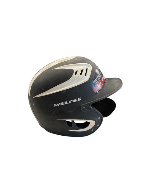 Vist Large View of Product Image Which is Used Rawlings 2 TONE JR SM/MED Batting Helmet No Mask Black And White S/M