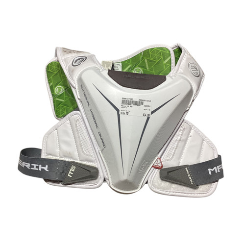 Vist Large View of Product Image Which is Used Maverik M5 Lacrosse Shoulder Pads White MD