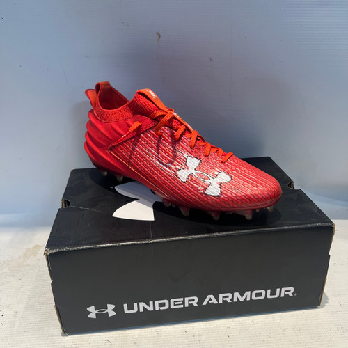 Vist Large View of Product Image Which is Used Under Armour UA BLUE SMOKE 2.0 Adult FB Cleats Red Senior 10