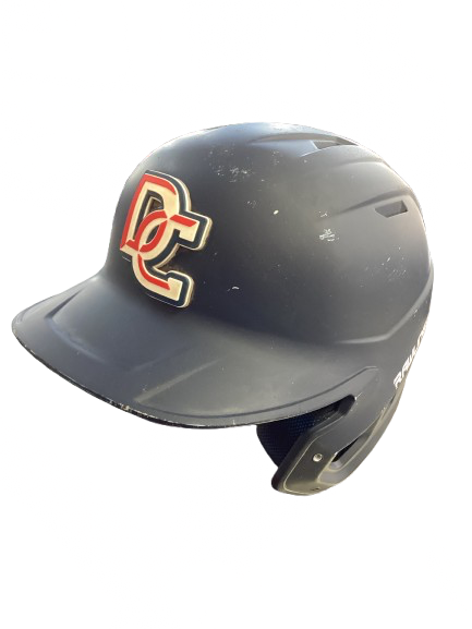 Vist Large View of Product Image Which is Used Rawlings HELMET Batting Helmet No Mask Navy Blue MD