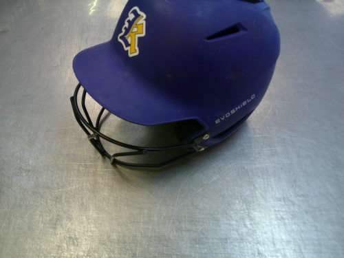 Vist Large View of Product Image Which is Used Evoshield HELMET Batting Helmet w/Mask Navy Blue LG
