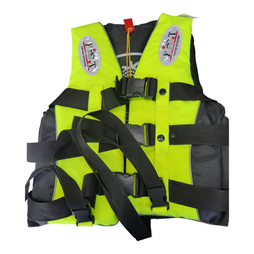 Vist Large View of Product Image Which is Used YUNTIAN OUTDOORS PFD YOUTH 50-90 Youth PFD Yellow Youth 50-90