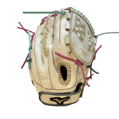 Vist Large View of Product Image Which is Used Mizuno MVP PRIME BB/SB Glove RH Throw White 12 1/2"