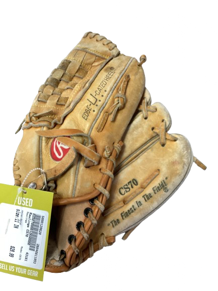 Vist Large View of Product Image Which is Used Rawlings CS70 BB/SB Glove RH Throw Gold 11"