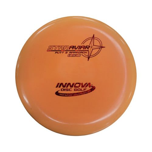 Vist Large View of Product Image Which is Used Innova STAR AVIAR PUTTER Disc Golf Putter Orange