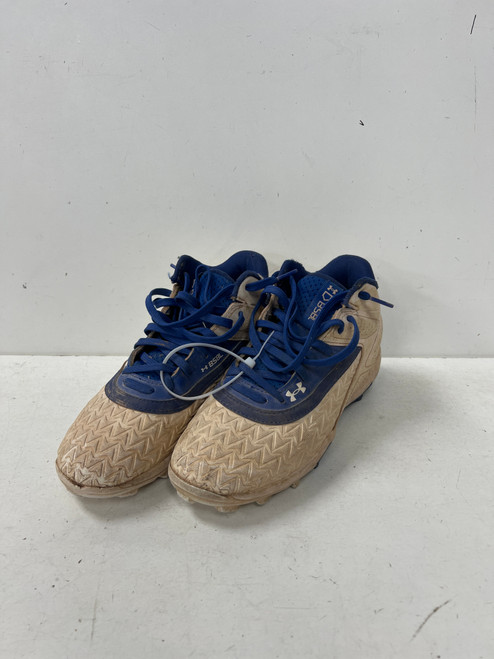 Vist Large View of Product Image Which is Used Under Armour BSBL MID BB/SB Cleats Royal Blue Junior 04.5