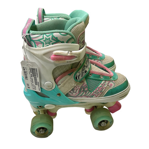 Vist Large View of Product Image Which is Used TAIKER QUAD SKATES 13-3 Junior Roller Quad Skates White Adjustable