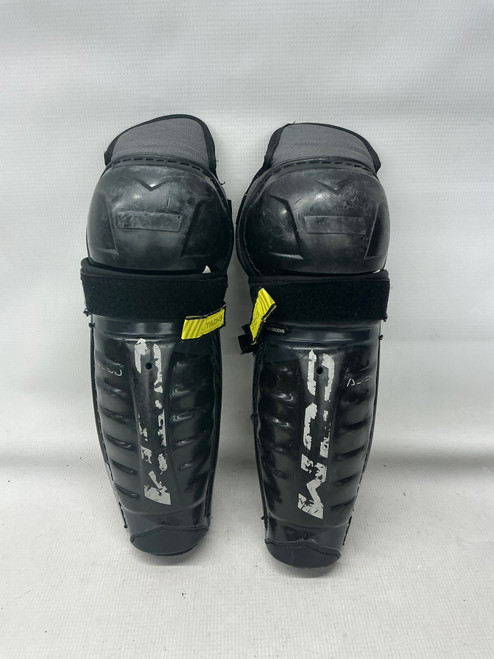 Vist Large View of Product Image Which is Used CCM TRACKS AS580 Junior Shin Guards Black 11"