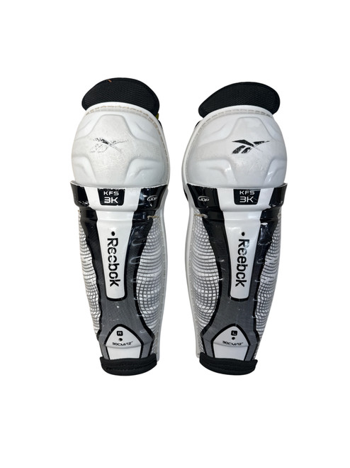 Vist Large View of Product Image Which is USED REEBOK KFS 3K INTERMEDIATE HOCKEY SHINGUARDS - 12”