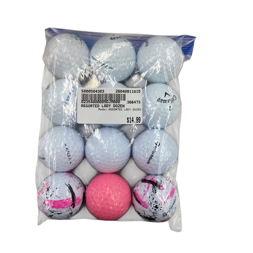 Vist Large View of Product Image Which is Used ASSORTED LADY DOZEN 12 Pack - Golf Balls