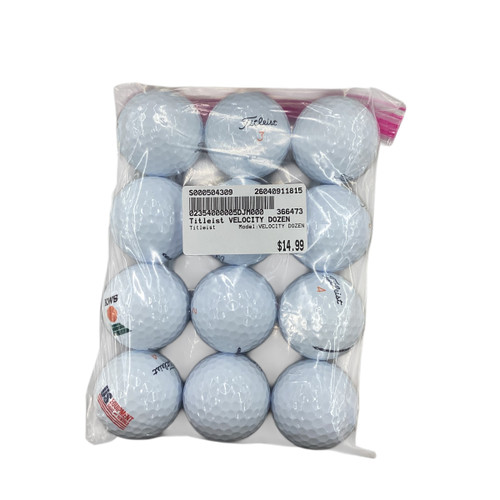 Vist Large View of Product Image Which is Used Titleist VELOCITY DOZEN 12 Pack - Golf Balls