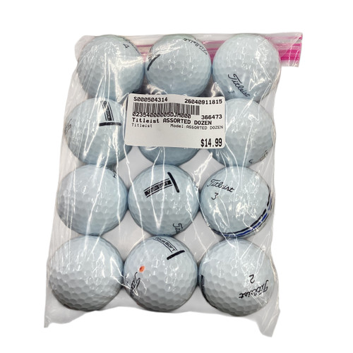 Vist Large View of Product Image Which is Used Titleist ASSORTED DOZEN 12 Pack - Golf Balls