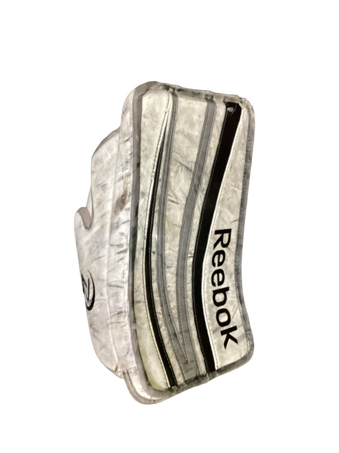 Vist Large View of Product Image Which is Used Reebok PREMIER Senior Goalie Blocker White