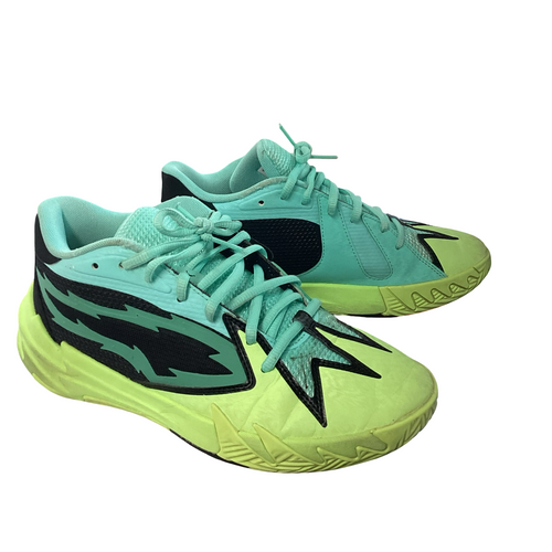 Vist Large View of Product Image Which is Used Puma Basketball Shoes Y Green Youth 07.0