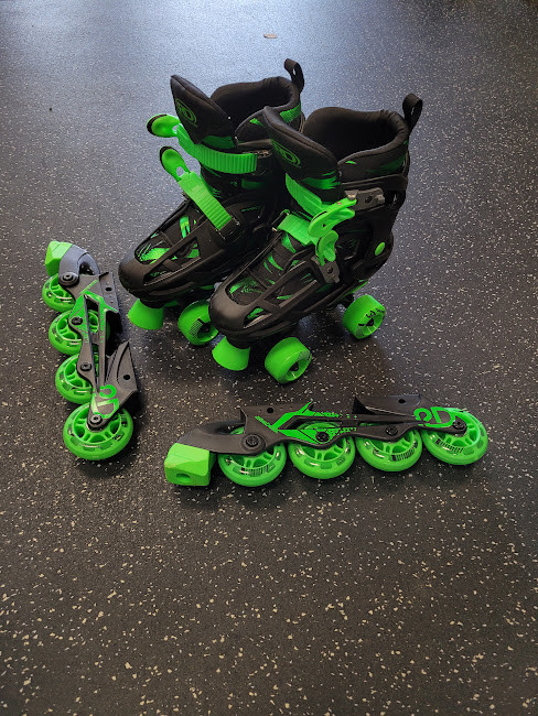 Vist Large View of Product Image Which is Used RollerDerby QUAD AND INLINE 3-6 ADJ Child Rec Fitness Skates Black Adjustable
