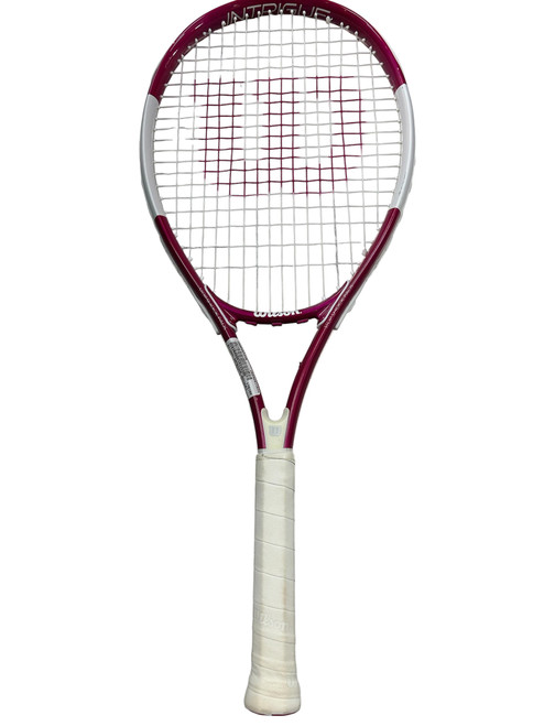 Vist Large View of Product Image Which is Used Wilson INTRIGUE RACQUET Adult Tennis Racquet Pink 4 1/4"
