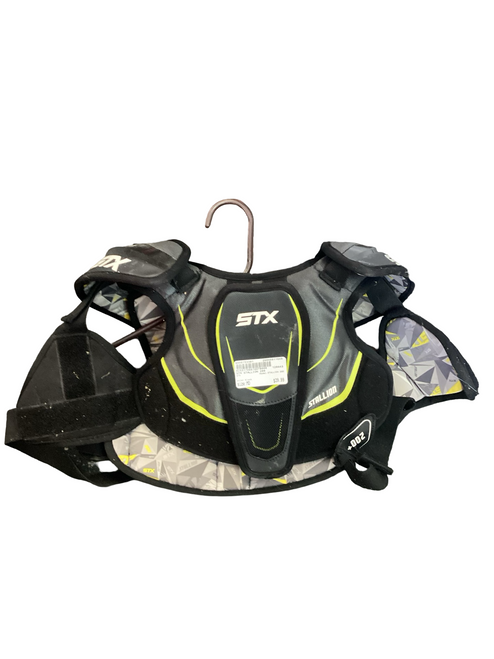Vist Large View of Product Image Which is Used STX STALLION 200 Lacrosse Shoulder Pads Black MD