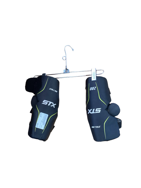 Vist Large View of Product Image Which is Used STX STALLION 200 Lacrosse Arm Pads/Guards Black SM