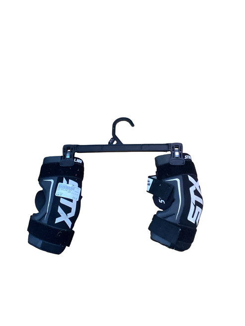 Vist Large View of Product Image Which is Used STX STALLION 200 Lacrosse Arm Pads/Guards Black SM