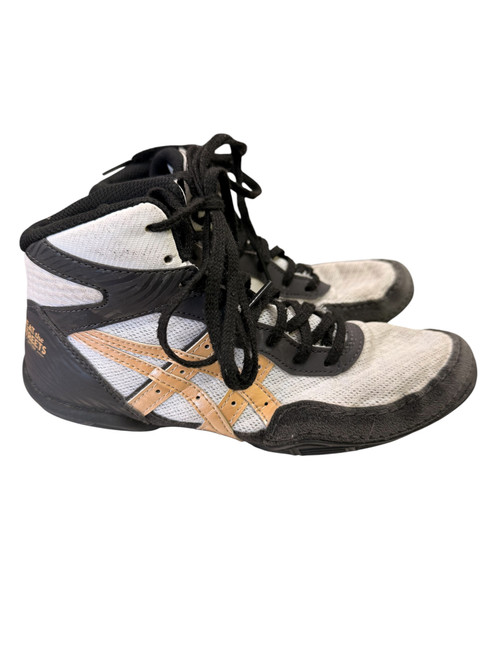 Vist Large View of Product Image Which is Used Asics BLK/WHT/GOLD Wrestling Shoes Black Junior 03