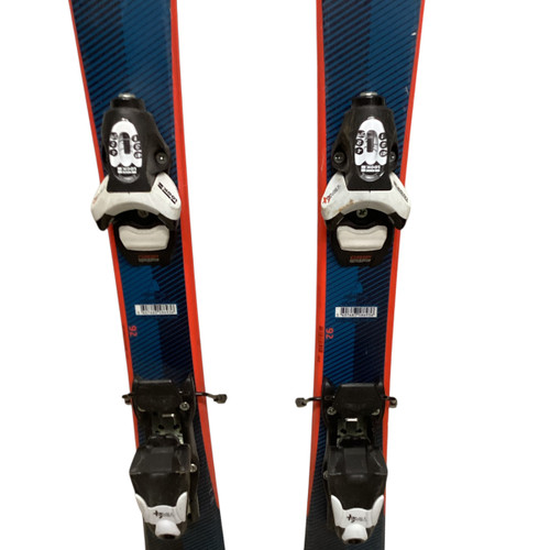 Vist Large View of Product Image Which is Used Rossignol EXP Boys DH Ski/Binding Navy Blue 92 cm