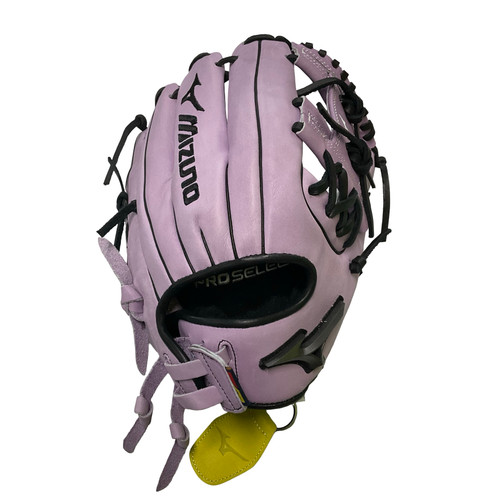 Vist Large View of Product Image Which is Used Mizuno GPSF-10DDL PRO SELECT BB/SB Glove RH Throw Purple 12" **NEVER-USED**