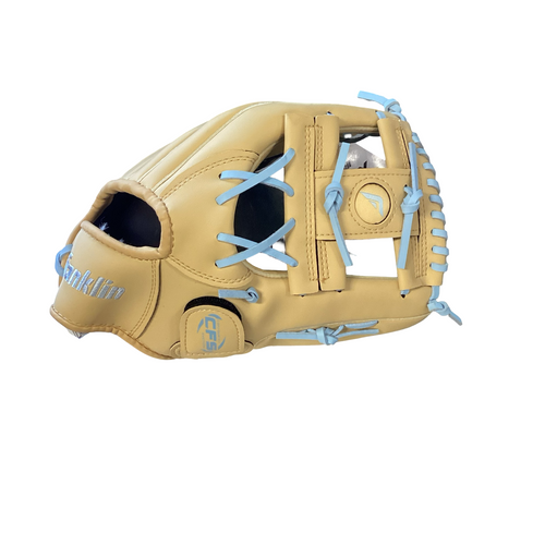 Vist Large View of Product Image Which is Used Franklin FIELD MASTER BB/SB Glove RH Throw Tan 11"