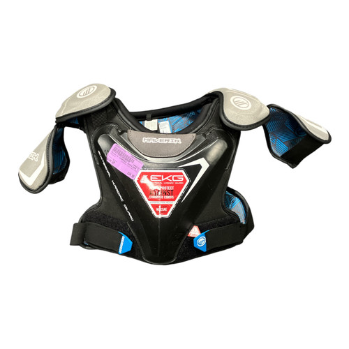 Vist Large View of Product Image Which is Used Maverik CHARGER SHOULDER PADS Lacrosse Shoulder Pads Black SM