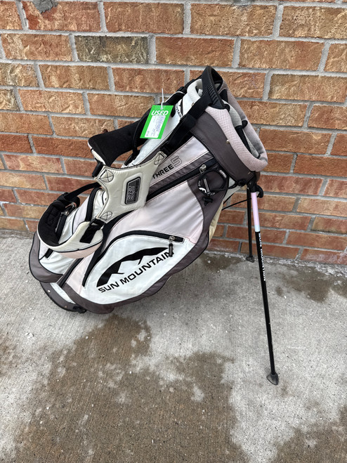 Vist Large View of Product Image Which is Used Sun Mountain THREE 5 Mens Stand Bag White