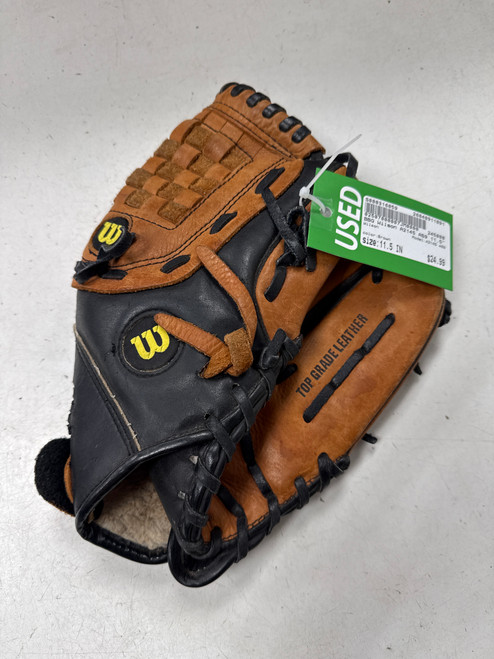 Vist Large View of Product Image Which is Used Wilson A2145 AS9 BB/SB Glove RH Throw Brown 11 1/2"