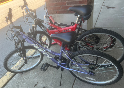 Vist Large View of Product Image Which is Used Huffy ROCKCREEK Mountain Bike Girls Purple 24"